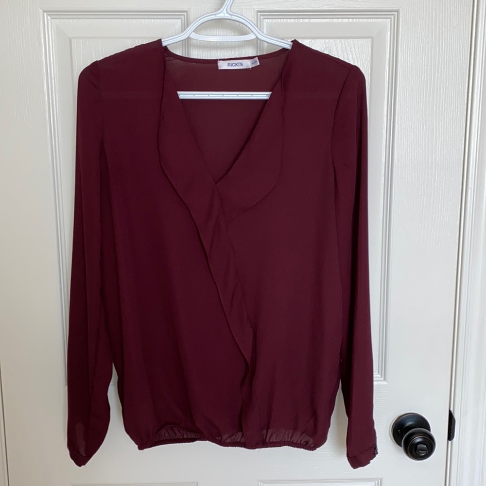 Ricki’s | Woman’s Elastic Waist Long Sleeve Blouse - Size XS